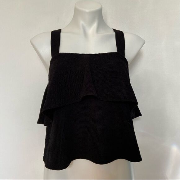 Texture & Thread Tiered Tank Top Black - Picture 8 of 10